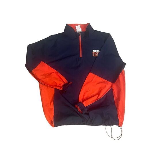 Knights Apparel Mens Size Large Auburn Tigers Windbreaker Blue Orange Pockets - Picture 1 of 4